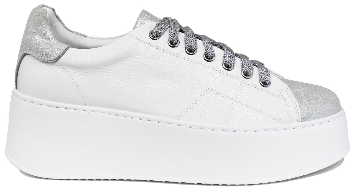 Vernice Bianca Scarpe ACS SNEAKER DONNA CROWN CATENA VERNICE - Main Image