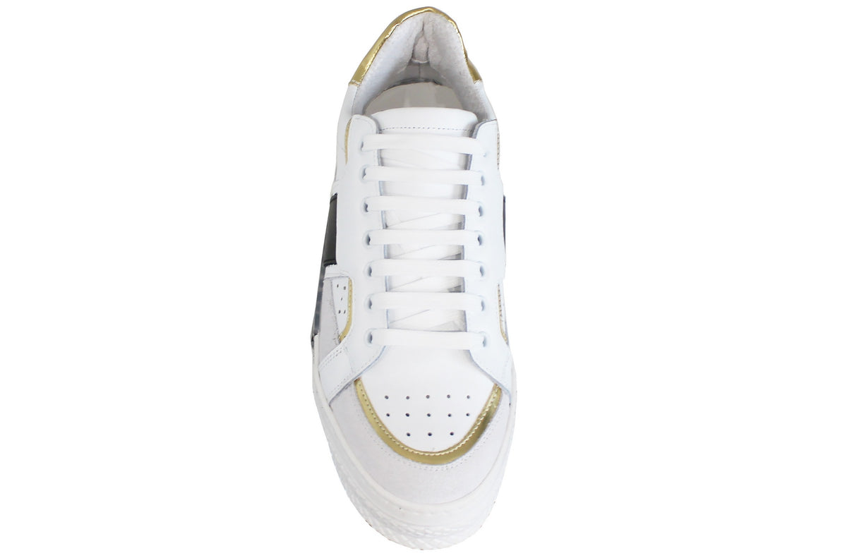 Via Condotti Sneaker Alte Uomo In Pelle Bianca Con Borchie – Stile Rock E Glam - 4