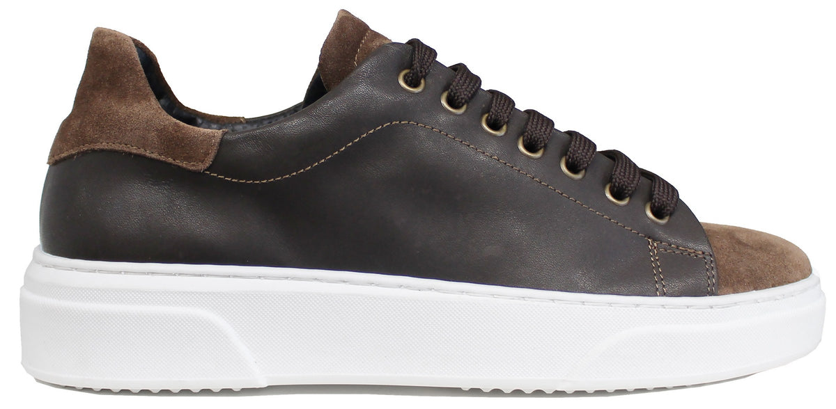 SNEAKER UOMO ACS PELLE CAMOSCIO TESTA DI MORO| ACS Calzature