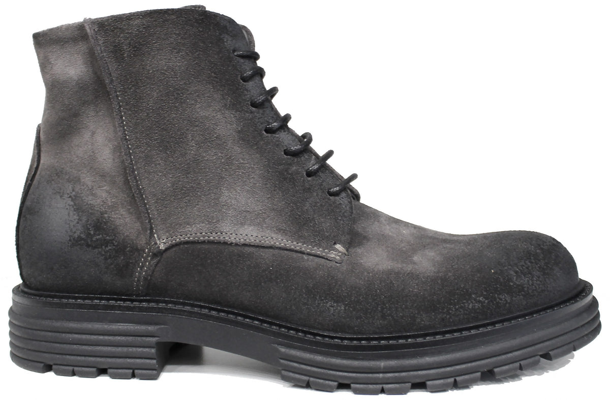 STIVALETTO UOMO STRINGATO ACS CAMOSCIO FUMO| ACS Calzature Italiane