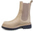 vista laterale scarpe donna di tendenza stivaletti beatles beige tortora in vera pelle con elastici laterali in tinta marchio crown beatles nc18 malto chelsea boots stile casual eleganti sportivi con punta rotonda suola carrarmato flessibile calzature artigianali online 100% made in italy comode con negozio a civitanova marche collezione moda spedizioni in tutta Italia pagamento alla consegna