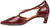 vista laterale scarpe donna di tendenza decoltè bordò tacco basso eleganti a punta in vera pelle con cinturino incrociato marchio angel alarcon 25536 calzature artigianali online comode con negozio a civitanova marche collezione moda spedizioni in tutta Italia pagamento alla consegna