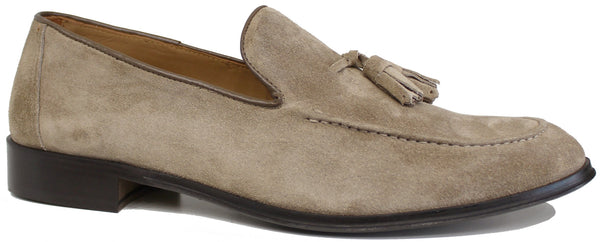 MOCASSINO UOMO NAPPINE CAMOSCIO BEIGE ACS Calzature