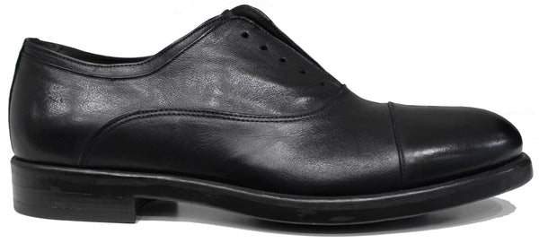Oxford Scarpe Uomo No Lacci OXFORD SENZA LACCI PELLE NERA| ACS