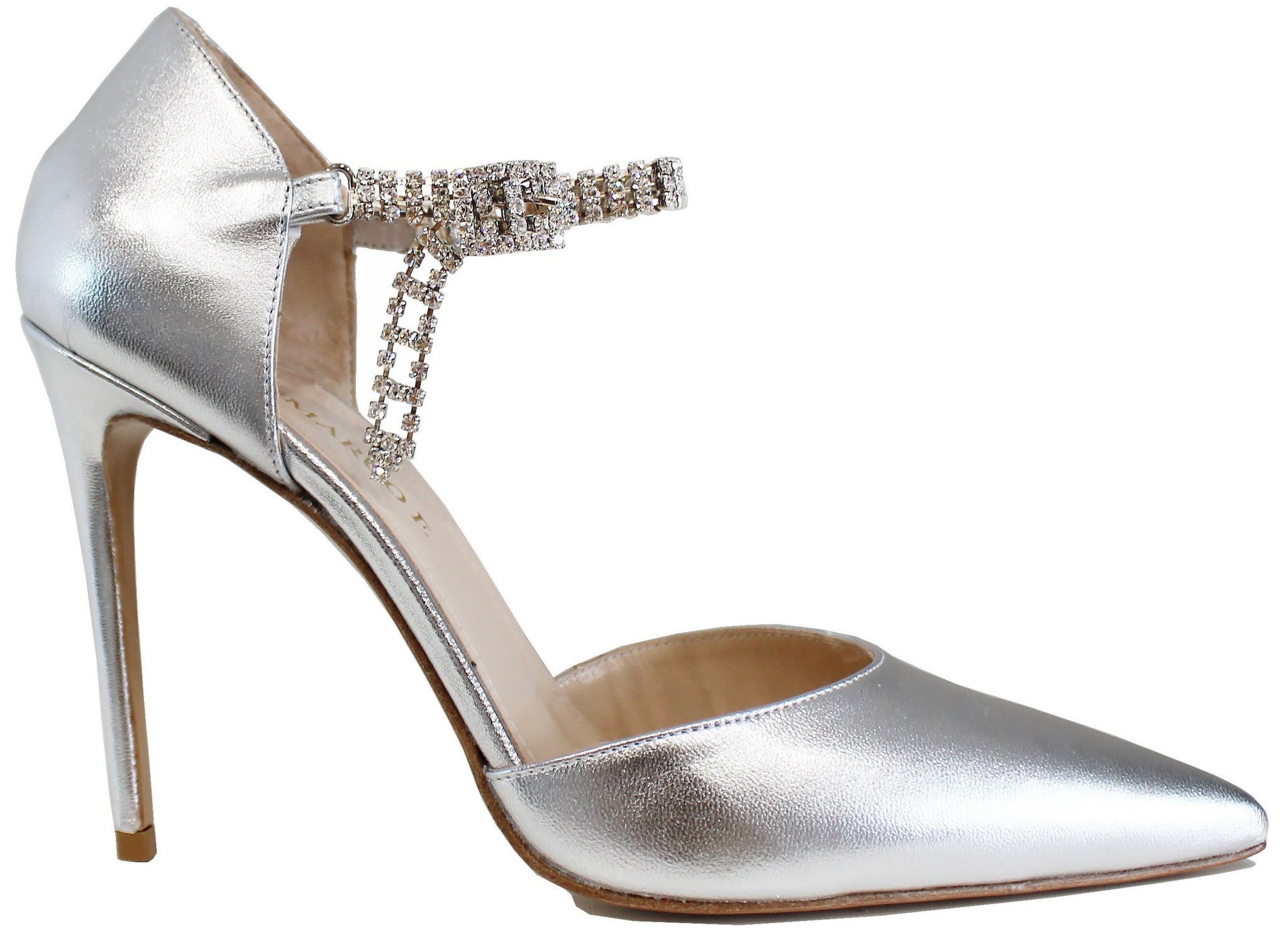 Scarpe Tacco Decollete Alti DECOLTE' A PUNTA STRASS LAMINATO