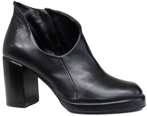 TRONCHETTO DONNA APERTO PELLE NERA| ACS Calzature Italiane