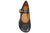 vista frontale dall'alto scarpe donna di tendenza ballerine nere  eleganti a punta rotonda grande in vera pelle con cinturino e fibbia dorata marchio angel alarcon 25585 stile casual per ufficio con tacco quadrato basso calzature artigianali online comode con negozio a civitanova marche collezione moda spedizioni in tutta Italia pagamento alla consegna