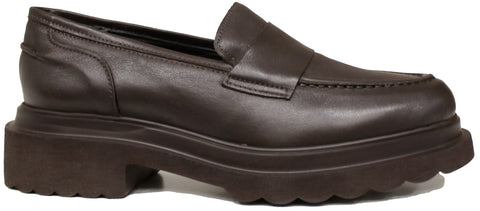 scarpe donna tendenza crown mocassino fl elegante sportivo liscio senza accessorio in vera pelle marrone testa di moro con suola in eva leggerissima e alta calzature artigianali online moda 100% made in italy con negozio a civitanova marche spedizioni in tutta Italia e pagamento alla consegna