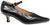 scarpe donna eleganti di tendenza decoltè nere a punta con cinturino sul collo del piede e tacco medio basso a rocchetto fibbia dorata marchio angel alarcon 25549 calzature artigianali online comode con negozio a civitanova marche collezione moda spedizioni in tutta Italia pagamento alla consegna