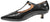 vista laterale scarpe donna eleganti di tendenza decoltè nere a punta stile mary jane con cinturino a T e tacco basso a rocchetto fibbia dorata marchio angel alarcon 25545 calzature artigianali online comode con negozio a civitanova marche collezione moda spedizioni in tutta Italia pagamento alla consegna