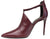 vista laterale scarpe donna di tendenza decoltè tronchetti a punta bordò tacco alto a spillo eleganti in vera pelle con cinturino regolabile e cerniera marchio Gianmarco F. A0160 calzature artigianali Made in Italy online con negozio a civitanova marche collezione moda spedizioni in tutta Italia pagamento alla consegna