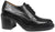 scarpe donna tendenza lacci derby francesina tacco alto largo comodo elegante angel alarcon articolo 24597 in vera pelle lucida nera calzature artigianali online moda con negozio a civitanova marche spedizioni in tutta Italia e pagamento alla consegna