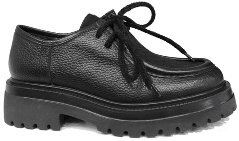 scarpe donna di tendenza ingegnere in vera pelle nera martellata con suola alta carrarmato marchio crown paraboot ciniglia stile casual eleganti sportivi con punta rotonda calzature artigianali online 100% made in italy comode con negozio a civitanova marche collezione moda spedizioni in tutta Italia pagamento alla consegna