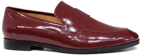 scarpe donna di tendenza mocassini eleganti bordò lucidi stile college in vera pelle marchio angel alarcon 25516 cremis stile casual per ufficio con tacco basso e suola flessibile calzature artigianali online comode con negozio a civitanova marche collezione moda spedizioni in tutta Italia pagamento alla consegna