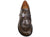 vista frontale dall'alto scarpe donna di tendenza mocassini fibbia marroni testa di moro vintage eleganti con punta grande rotonda effetto retrò in vera pelle marchio angel alarcon 25612 monk strap stile casual per ufficio con tacco basso e suola flessibile calzature artigianali online comode con negozio a civitanova marche collezione moda spedizioni in tutta Italia pagamento alla consegna