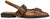 scarpe donna di tendenza slingback basse cuoio marroni a punta in vera pelle lucida vernice con fibbie e borchie argentate e cinturino elastico articolo kbas-3 calzature artigianali 100% made in italy online con negozio a civitanova marche collezione moda spedizioni in tutta Italia pagamento alla consegna