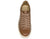 vista frontale dall'alto scarpe donna di tendenza sneaker eleganti sportive cuoio marroncine in vera pelle con suola beige leggera alta e rialzata marchio crown new marina tpc stile casual con dettagli oro e punta rotonda calzature artigianali online 100% made in italy comode con negozio a civitanova marche collezione moda spedizioni in tutta Italia pagamento alla consegna