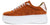 vista laterale scarpe donna sneaker di tendenza casual eleganti sportive crown 1719 sf in vera pelle camoscio arancio mattone ruggine con tallone oro rosa e lacci in tinta glitterati suola alta leggera calzature artigianali online 100% made in italy negozio a civitanova marche collezione moda soletta morbida estraibile per plantare spedizione in tutta Italia pagamento alla consegna