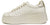 vista laterale scarpe donna sneaker di tendenza casual eleganti sportive crown new marina in vera pelle greige beige panna con tallone dorato suola alta leggera calzature artigianali online 100% made in italy negozio a civitanova marche collezione moda soletta morbida estraibile per plantare spedizione in tutta Italia pagamento alla consegna