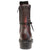 vista posteriore scarpe donna di tendenza anfibi rosso bordò con lacci in vera pelle spazzolata con suola carrarmato alta e cerniera laterale marchio matisse ma977 stile casual eleganti sportivi con punta rotonda calzature artigianali online 100% made in italy comode con negozio a civitanova marche collezione moda spedizioni in tutta Italia pagamento alla consegna