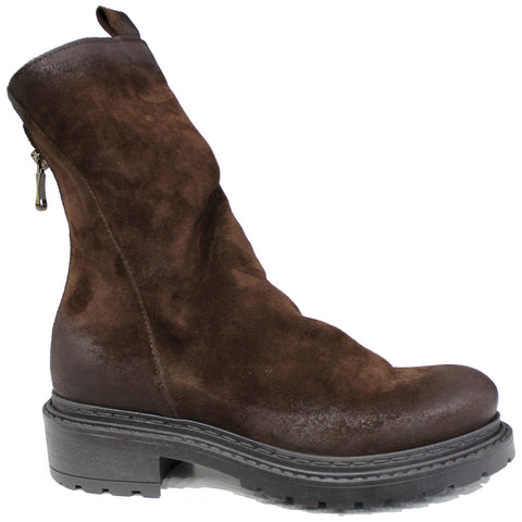 scarpe donna di tendenza stivaletti anfibi marroni testa di moro in camoscio ingrassato con cerniera posteriore in vera pelle marchio matisse MA05 stile casual eleganti sportivi con punta rotonda suola carrarmato flessibile calzature artigianali online 100% made in italy comode con negozio a civitanova marche collezione moda spedizioni in tutta Italia pagamento alla consegna