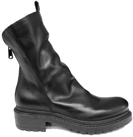 scarpe donna di tendenza stivaletti anfibi neri con cerniera posteriore in vera pelle marchio matisse MA05 stile casual eleganti sportivi con punta rotonda suola carrarmato flessibile calzature artigianali online 100% made in italy comode con negozio a civitanova marche collezione moda spedizioni in tutta Italia pagamento alla consegna