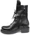 vista laterale scarpe donna di tendenza anfibi neri con lacci in vera pelle spazzolata con suola carrarmato alta e cerniera laterale marchio matisse ma977 stile casual eleganti sportivi con punta rotonda calzature artigianali online 100% made in italy comode con negozio a civitanova marche collezione moda spedizioni in tutta Italia pagamento alla consegna