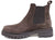 vista laterale scarpe donna di tendenza stivaletti beatles marroni testa di moro in camoscio bassi altezza caviglia con elastici laterali in vera pelle marchio crown beatles ns chelsea boots stile casual eleganti sportivi con punta rotonda suola carrarmato in gomma flessibile calzature artigianali online 100% made in italy comode con negozio a civitanova marche collezione moda spedizioni in tutta Italia pagamento alla consegna