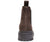 vista posteriore scarpe donna di tendenza stivaletti beatles marroni testa di moro in camoscio bassi altezza caviglia con elastici laterali in vera pelle marchio crown beatles ns chelsea boots stile casual eleganti sportivi con punta rotonda suola carrarmato in gomma flessibile calzature artigianali online 100% made in italy comode con negozio a civitanova marche collezione moda spedizioni in tutta Italia pagamento alla consegna