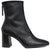 scarpe tendenza donna tronchetti stivaletti eleganti con tacco medio alto e punta quadrata cerniera posteriore marchio angel alarcon articolo 24558 in vera pelle nera calzature artigianali moda online con negozio a civitanova marche spedizioni in tutta italia pagamento alla consegna