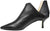 vista laterale scarpe donna di tendenza tronchetti neri a punta eleganti aperti di lato in vera pelle con tacco basso comodo cerniera posteriore e suola vero cuoio marchio Le Fabian 9300 calzature artigianali Made in Italy online con negozio a civitanova marche collezione moda spedizioni in tutta Italia pagamento alla consegna