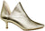scarpe donna di tendenza tronchetti aperti eleganti a punta oro platino in vera pelle laminata con tacco basso comodo e suola vero cuoio marchio Le Fabian 8931 calzature artigianali Made in Italy online con negozio a civitanova marche collezione moda spedizioni in tutta Italia pagamento alla consegna
