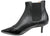 vista laterale scarpe donna di tendenza tronchetti eleganti a punta neri stile beatles chelsea boots in vera pelle con tacco basso comodo suola vero cuoio mezza piantina in gomma e doppio elastico marchio Le Fabian 9446 calzature artigianali Made in Italy online con negozio a civitanova marche collezione moda spedizioni in tutta Italia 