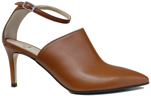 TRONCHETTO SABOT DONNA PELLE CUOIO ACS Calzature