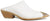 scarpe donna tronchetto sabot a punta aperta dietro sul tallone  iavarone ils 1281-1-p in vera pelle bianca e puntale in abs metallico color oro dorato pellame molto morbido con suola in gomma tacco 5 cm di forma squadrata 100% made in italy scarpe con negozio a civitanova marche collezione moda calzature artigianali made in italy scarpe online