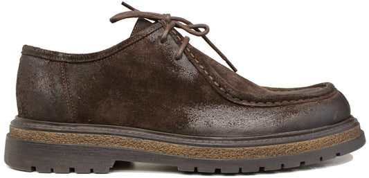 scarpe uomo eleganti di tendenza ingegnere paraboot marroni testa di moro in camoscio vera pelle con suola carrarmato modello guido ferri 6522 calzature artigianali online 100% made in italy negozio a civitanova marche collezione moda soletta morbida estraibile per plantare spedizioni in tutta Italia pagamento alla consegna 