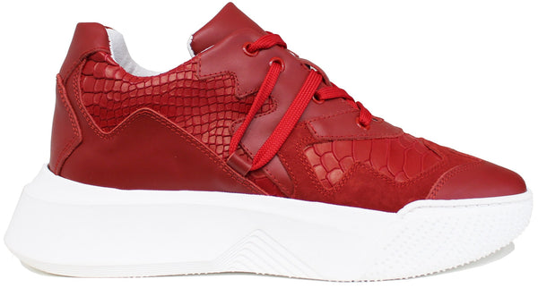 SNEAKER UOMO ACS PELLE COCCO ROSSA| ACS Calzature Italiane