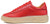 vista laterale interna scarpe uomo tendenza sneaker  in vera pelle rossa martellata basse stile casual eleganti sportive suola beige alta rialzata articolo 4190 calzature artigianali online 100% made in italy negozio a civitanova marche collezione moda soletta morbida estraibile per plantare spedizioni in tutta Italia pagamento alla consegna 