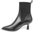 vista laterale scarpe donna di tendenza tronchetti neri a punta stile beatles tacco a rocchetto in vera pelle articolo angel alarcon 25598 stivaletti eleganti con doppio elastico calzature artigianali online con negozio a civitanova marche collezione moda spedizioni in tutta Italia pagamento alla consegna