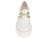 vista dall'alto frontale scarpe donna crown mocassino mo03936 accessoriato con morsetto dorato elegante sportivo in vera pelle bianco panna greige molto morbida con suola alta carrarmato in tinta in gomma antiscivolo 100% made in italy scarpe con negozio a civitanova marche collezione moda calzature artigianali made in italy scarpe online