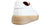 vista da dietro posteriore scarpe sneaker bassa uomo eleganti sportive articolo calzaturificio IPL 4190 in vera pelle martellata bottalata bianca con suola nocciola marrone molto leggera oversize 100% made in italy scarpe con negozio a civitanova marche collezione moda soletta morbida estraibile per plantare calzature artigianali made in italy scarpe online