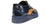 vista posteriore del tacco Scarpe eleganti uomo cerimonia francesina derby bicolore ricamata stringata elegante sportiva articolo 3030 calzaturificio basic in vera pelle abrasivata lucida blu e pelle martellata bottalata cuoio e suola alta rialzata zeppa molto leggera in gomma eva 100% made in italy scarpe con negozio a civitanova marche collezione moda platform scarpe online artigianali