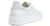 vista posteriore del tacco scarpe sneaker bassa uomo eleganti sportive articolo calzaturificio basic az52 in vera pelle bianca con tallone dietro in camoscio grigio chiaro pellame molto morbido con suola alta rialzata molto leggera e comoda 100% made in italy scarpe con negozio a civitanova marche collezione moda soletta morbida estraibile per plantare calzature artigianali made in italy scarpe online spedizione veloce pagamento alla consegna