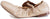 vista laterale ballerine donna nude rosa carne con punta rotonda in vera pelle, con fiore, elastico, suola flessibile e leggera, tacco basso, modello Greta Nari Asia, scarpe artigianali 100% Made in Italy