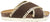 Ciabatte donna con suola anatomica tipo birkenstock color marrone in camoscio vera pelle, fasce incrociate a X, punta rotonda, suola imbottita in memory, modello L'ARTIGIANO 1278-F817, calzature artigianali 100% Made in Italy