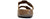 vista dietro ciabatta uomo doppia fibbia stile birkenstock color cuoio marrone in vera pelle scamosciata, punta rotonda, suola imbottita in memory morbidissima, modello L'ARTIGIANO 374-4000BK, calzature artigianali 100% Made in Italy con negozio a Civitanova Marche