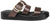 Ciabatte donna marroni stile platform in vera pelle, plantare in memory imbottito super comodo, punta quadrata, fasce stile gladiatore, fibbia dorata, calzature artigianali 100% Made in Italy, Francesco Brunelli AE6208