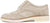 vista laterale francesina derby uomo sportiva in camoscio beige sabbia vera pelle, lavorazione a coda di rondine, suola beige in micro super leggera, modello C95, scarpe artigianali Made in Italy con negozio a Civitanova Marche