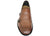 vista dall'alto scarpe doppia fibbia uomo eleganti color cuoio in vera pelle, suola in vero cuoio cucita, punta rotonda, modello GUIDO FERRI 6489, scarpe artigianali 100% Made in Italy con negozio a Civitanova Marche