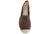 vista dall'alto espadrillas donna marroni in camoscio vera pelle, punta rotonda, suola intrecciata e leggera, modello MACARENA ELISA43, scarpe artigianali